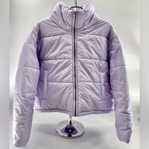 Celebrity Pink Puffer Jacket Purple Size XXL Cropped NWOT Coat Lavender Winter